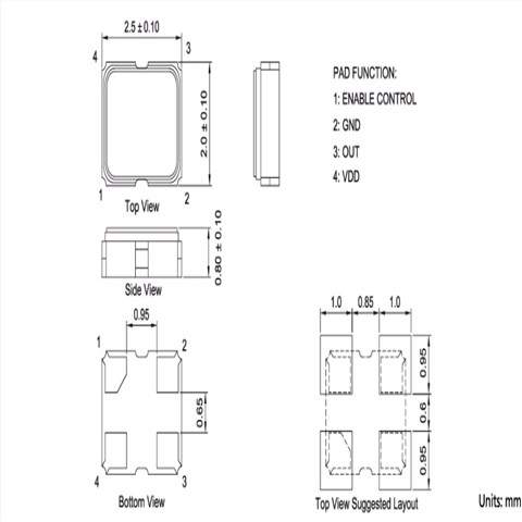 8W-12.000MBD-T,8W系列晶振,CMOS晶体振荡器