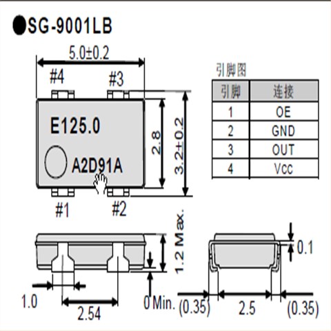EPSON晶振,有源晶振,SG-9001LB晶振,日产晶振