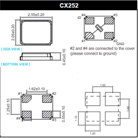 Cardinal晶振,贴片晶振,CX252晶振,无源SMD谐振器