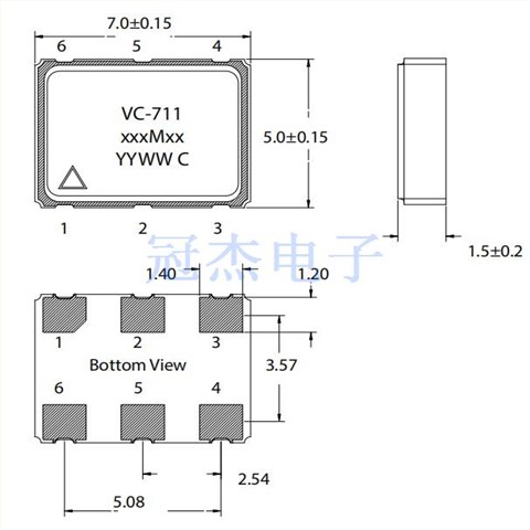 Vectron差分输出振荡器,VC-711低功耗晶振,VC-711-EDE-KAAN-125M000000TR晶振