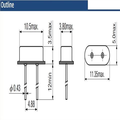 SX-49U-10-20HZ-12.000MHz-12pF,6G无线网络晶振,新松插件晶体