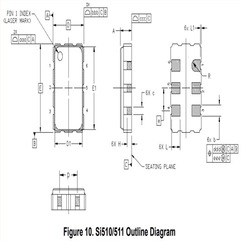 6G电信晶振/510MCB48M0000AAG/Skyworks振荡器/Si510时钟振荡器