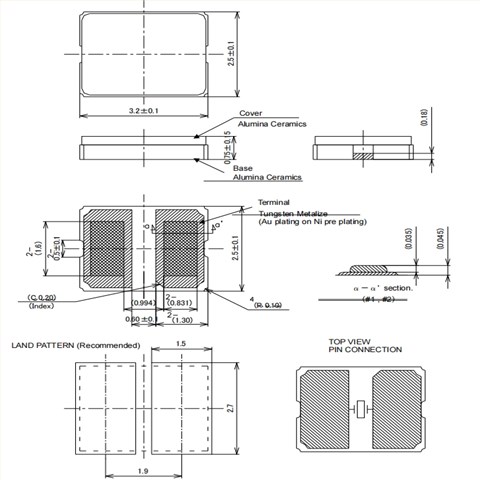 NX3225GB车载应用晶振,NDK环保晶振,NX3225GB-24.576MHz-STD-CRA-2