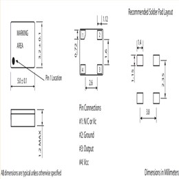 MTI-milliren卫星通信晶振,405系列温补振荡器,5032mm欧美晶振