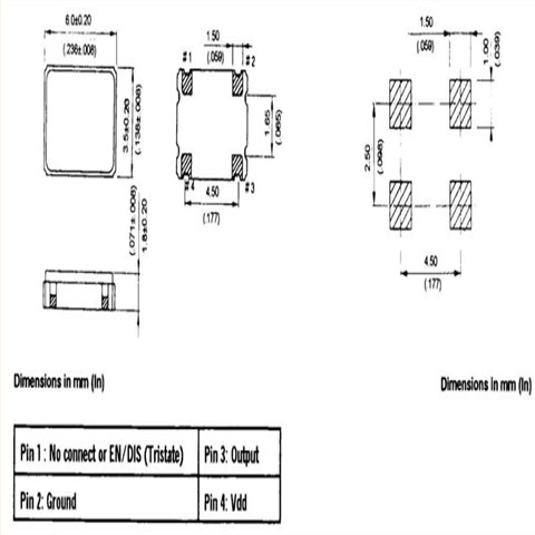 GED以太网晶振,SMD600.3C(E/D)-32.000MHz,6035mm,3.3V