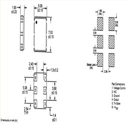 GED压控振荡器,SMD2200.3C-52.000MHz,7050mm微波通信晶振,52MHZ