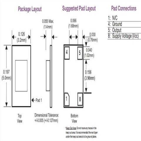 D53G-020.0M-T,5032mm,20MHz,ConnorWinfield温补晶体振荡器