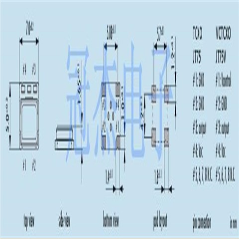 O16.384-JT75-A-A-5.0,7050温补晶振,Jauch工业通信晶振