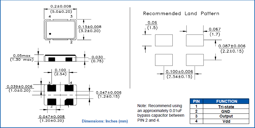 ASFLK 5032 SMD XO OSC