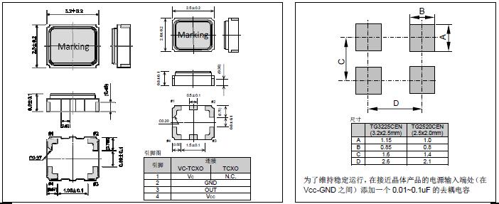 TG3225CEN，TG2520CEN