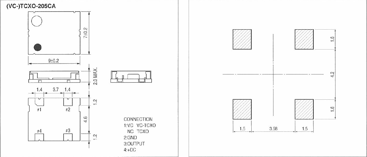 VC-TCXO-205CA 9_7 4P