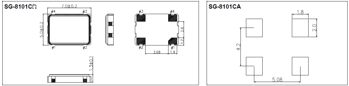 日产低消耗晶振,SMD大型7050振荡器,SG-8101CA晶振