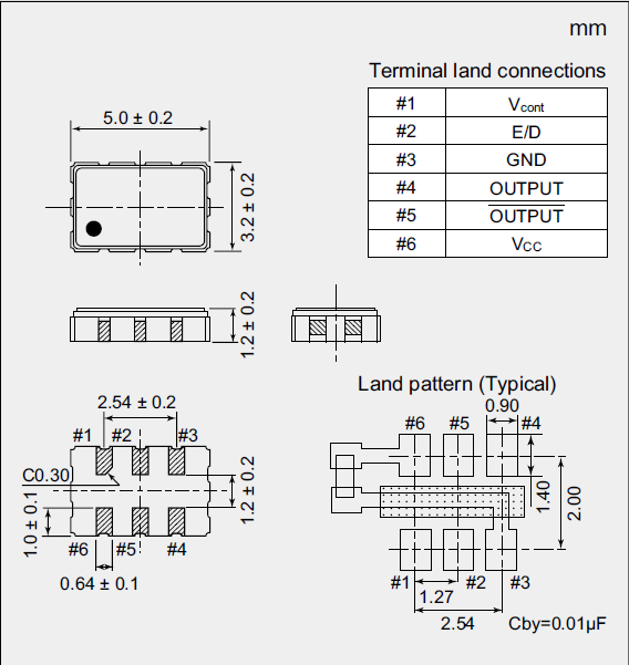SMD压控晶振,5032mm贴片晶振,NV5032SC晶振