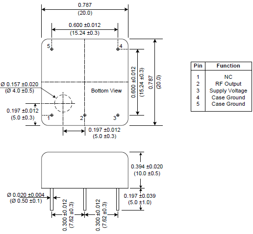 CXOH20 20_20mm TCXO HCMOS 5V