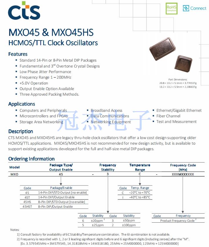 MXO45 & MXO45HS MXO45 & MXO45HS 1